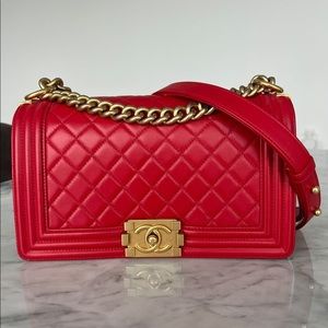 Chanel Red Boy Bag